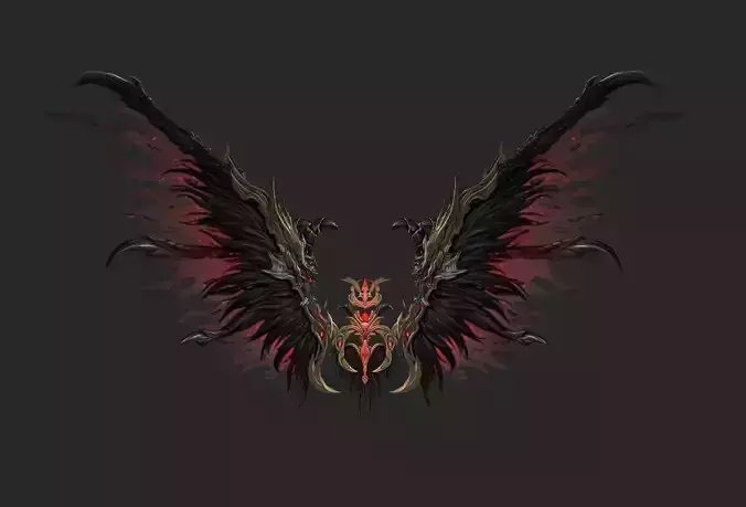 Wing 230 Low-poly 3D model