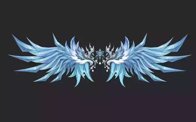 Wing 227 Low-poly 3D model