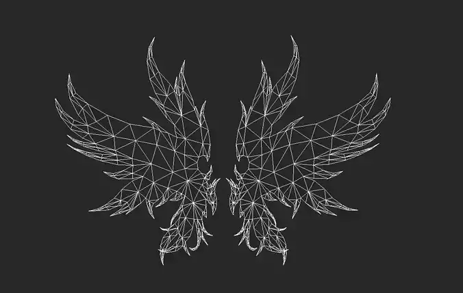 Wing 201 Low-poly 3D model