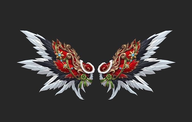 Wing 199 Low-poly 3D model