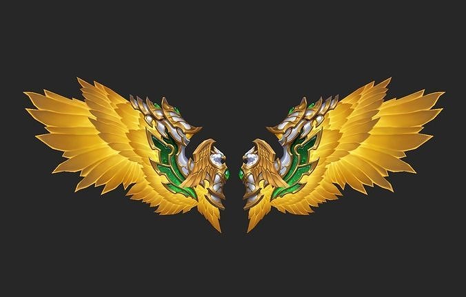 Wing 197 Low-poly 3D model