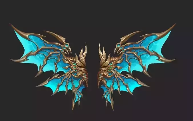 Wing 195 Low-poly 3D model
