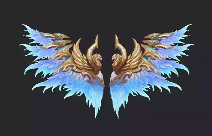 Wing 193 Low-poly 3D model