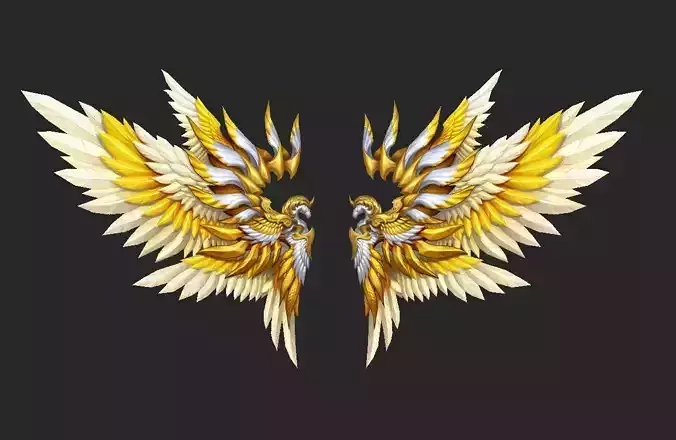 Wing 191 Low-poly 3D model