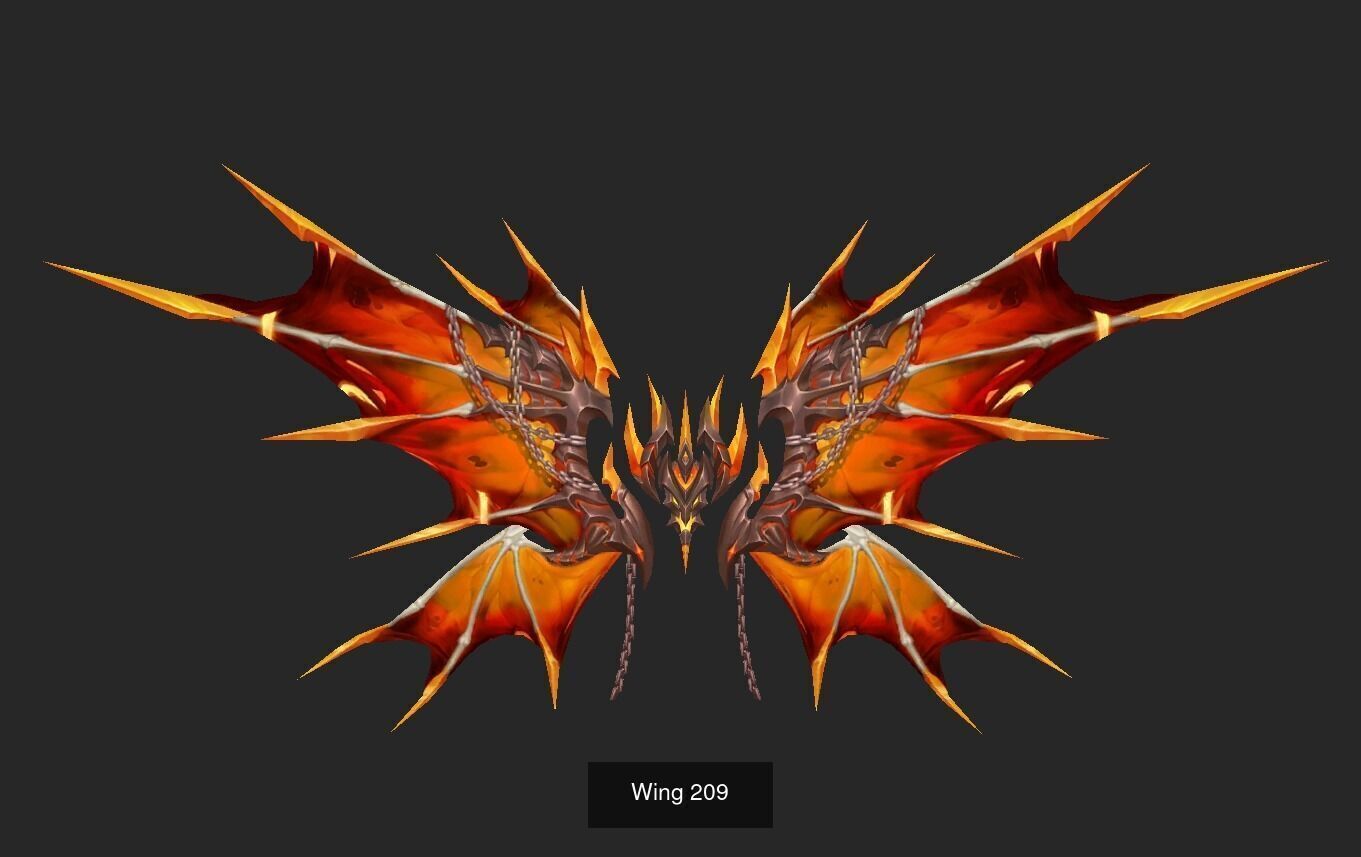 Pack With 25 Wings Part 9 3D Model Collection_21