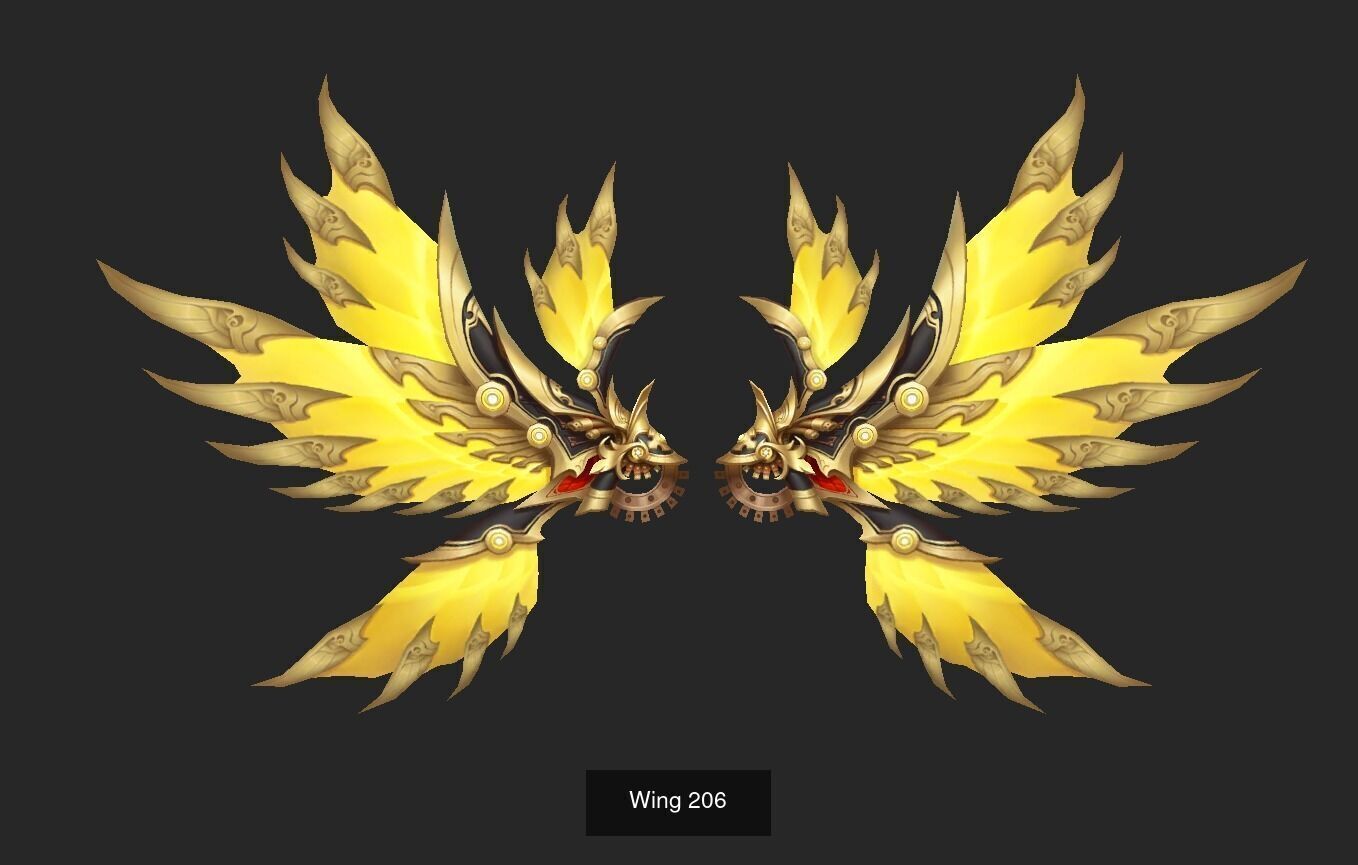 Pack With 25 Wings Part 9 3D Model Collection_24