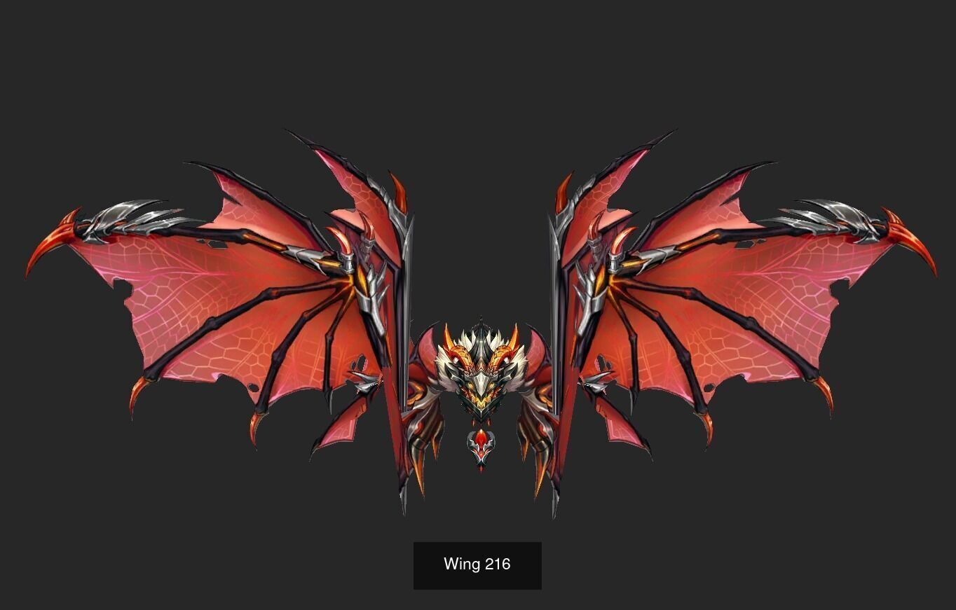 Pack With 25 Wings Part 9 3D Model Collection_14