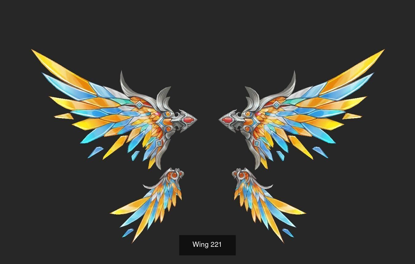 Pack With 25 Wings Part 9 3D Model Collection_9