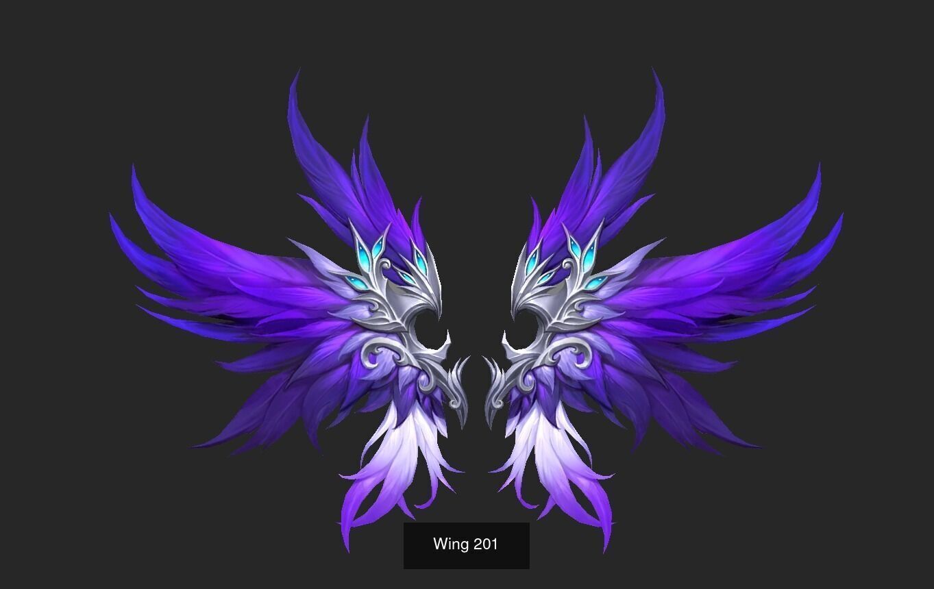 Pack With 25 Wings Part 9 3D Model Collection_29