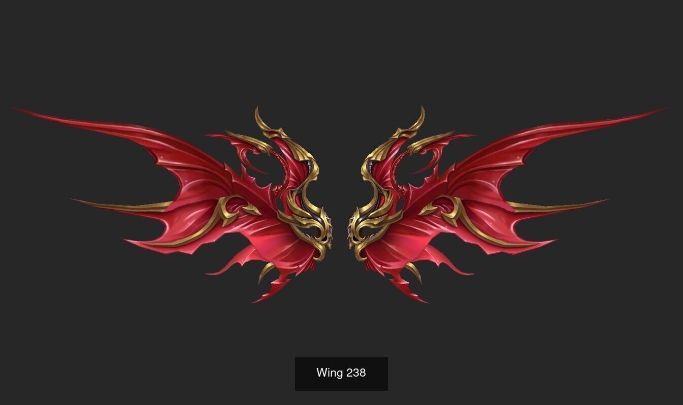 Pack With 25 Wings Part 10 3D Model Collection_16