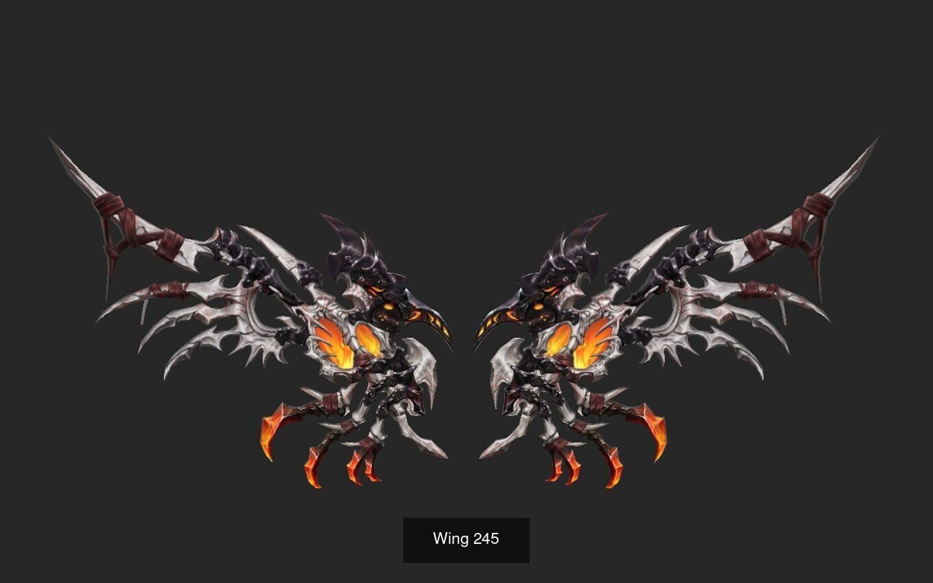 Pack With 25 Wings Part 10 3D Model Collection_9