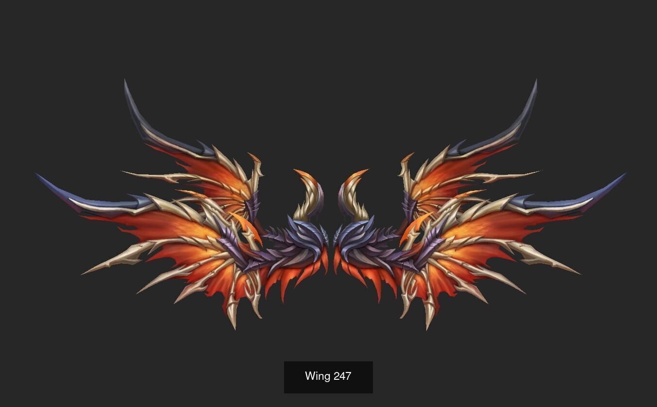 Pack With 25 Wings Part 10 3D Model Collection_7