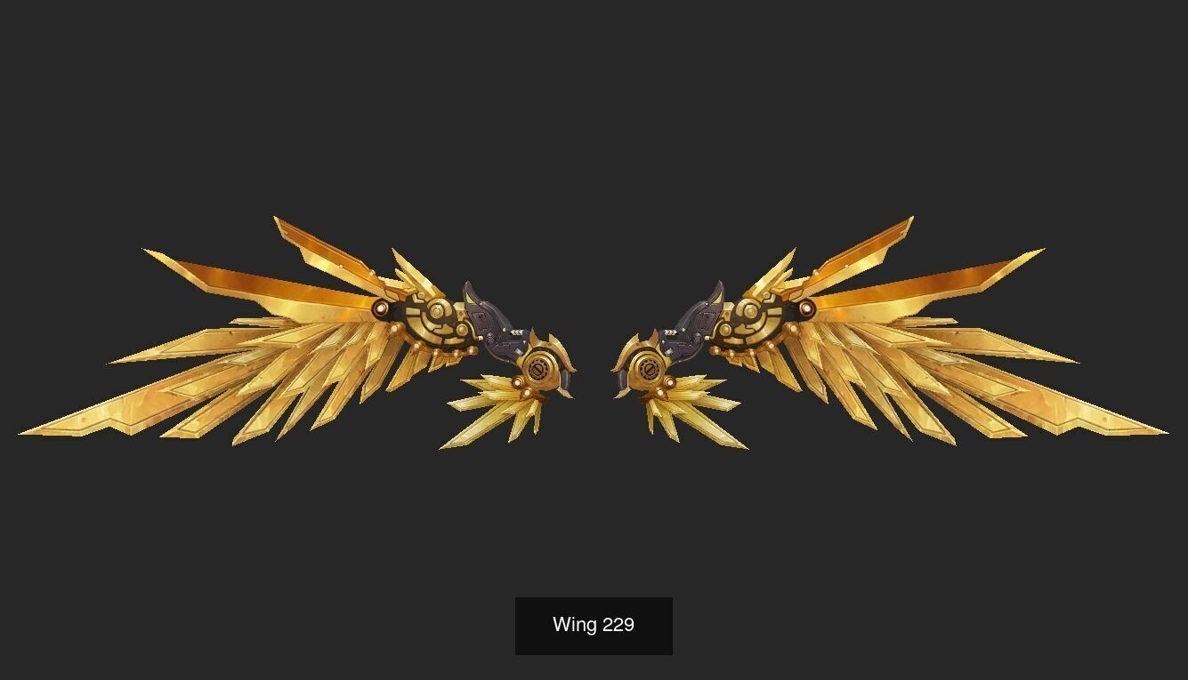 Pack With 25 Wings Part 10 3D Model Collection_25