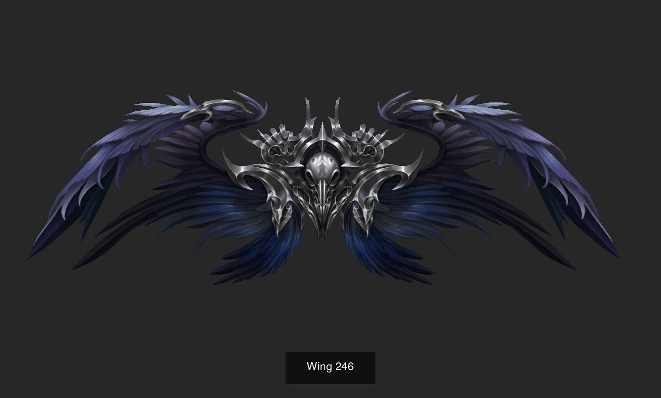 Pack With 25 Wings Part 10 3D Model Collection_8