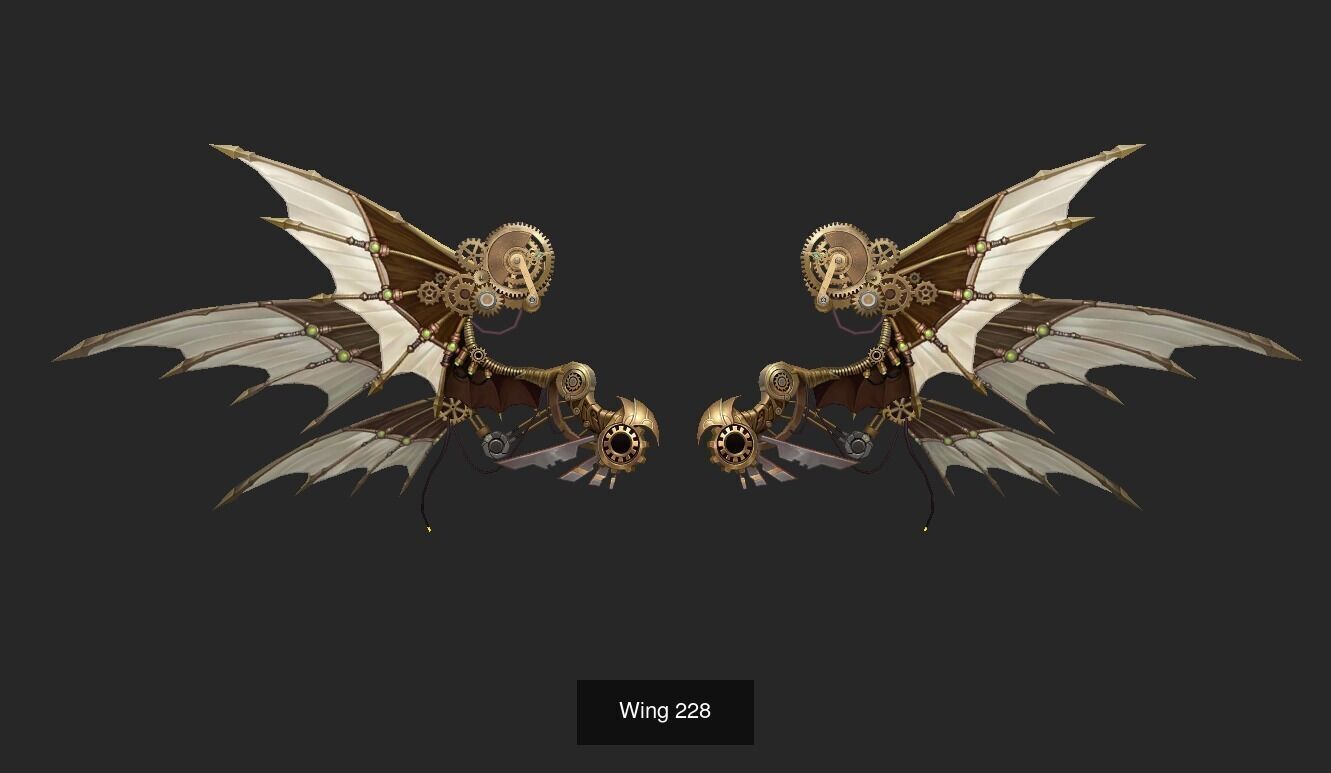 Pack With 25 Wings Part 10 3D Model Collection_26