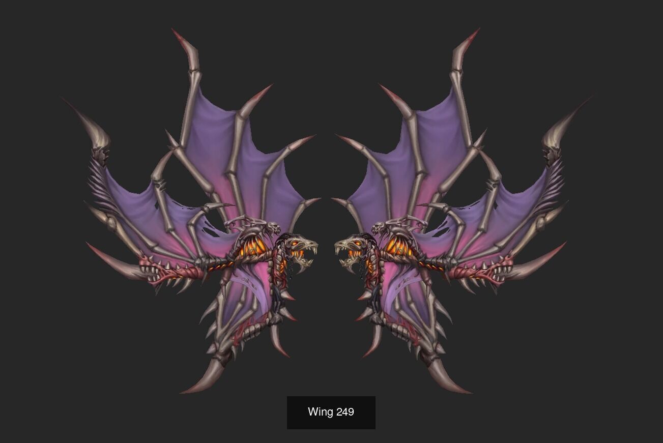 Pack With 25 Wings Part 10 3D Model Collection_5