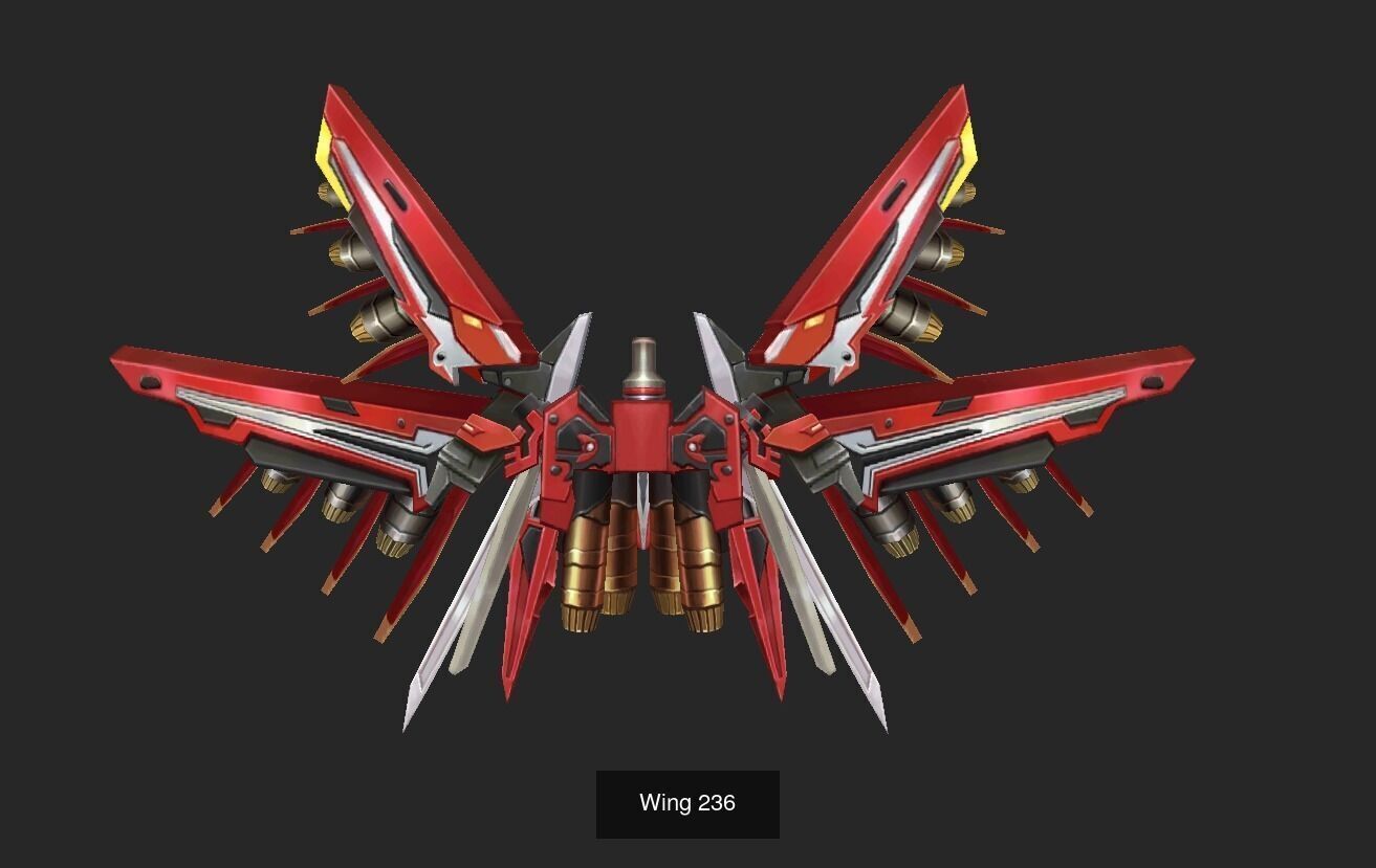Pack With 25 Wings Part 10 3D Model Collection_18