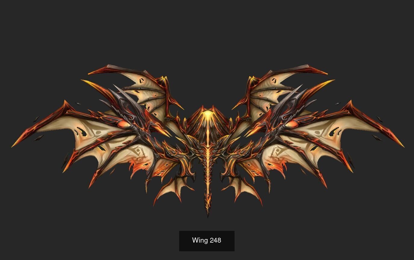 Pack With 25 Wings Part 10 3D Model Collection_6