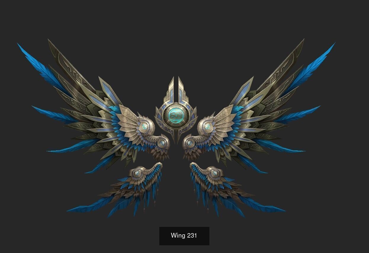 Pack With 25 Wings Part 10 3D Model Collection_23