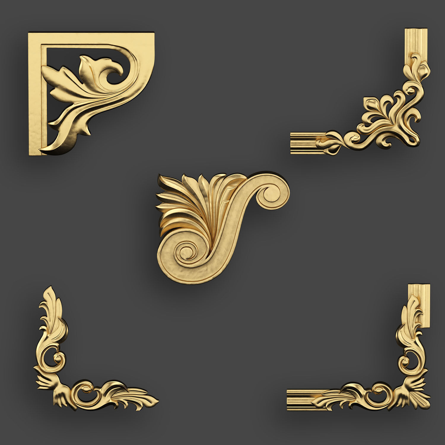 5 Corners Ornamental Pack 1 3D model_6