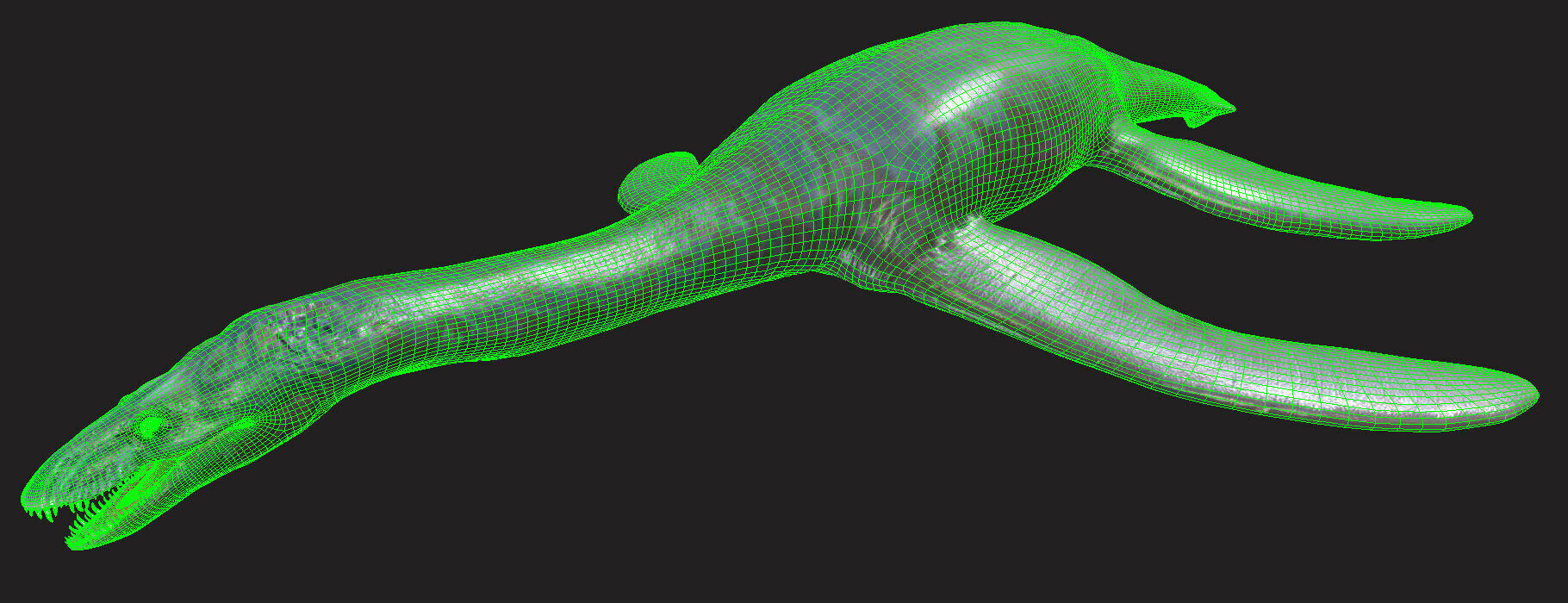 Brancasaurus The Graceful Swimmer of the Early Cretaceous Low-poly 3D model_2