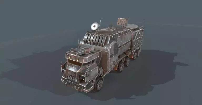 Next generation tank armored vehicles Low-poly 3D model_0