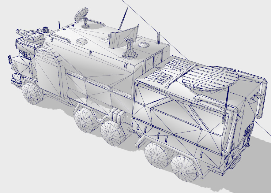 Next generation tank armored vehicles Low-poly 3D model_4
