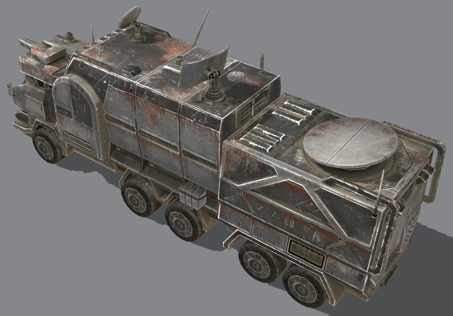 Next generation tank armored vehicles Low-poly 3D model_1