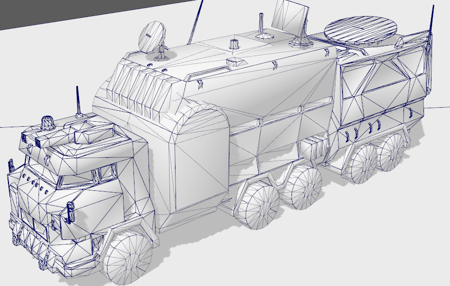 Next generation tank armored vehicles Low-poly 3D model_3