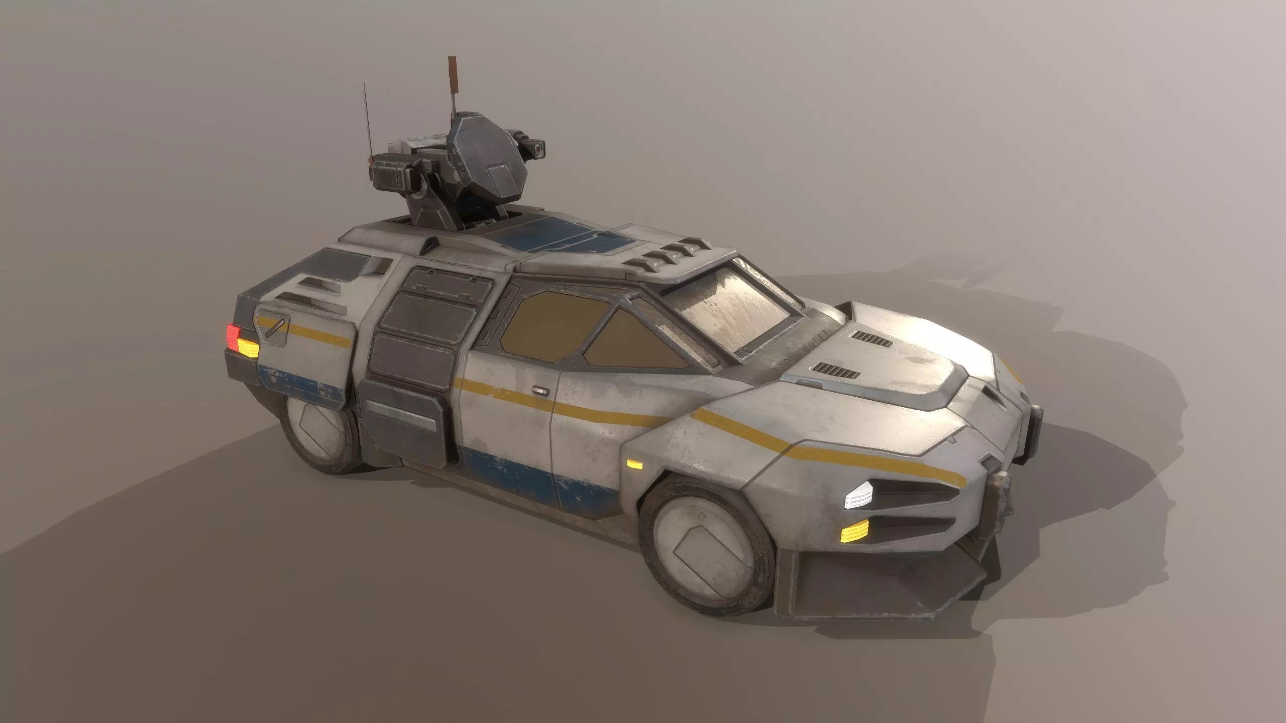 Next generation tanks armored vehicles radar vehicles Low-poly 3D model_0