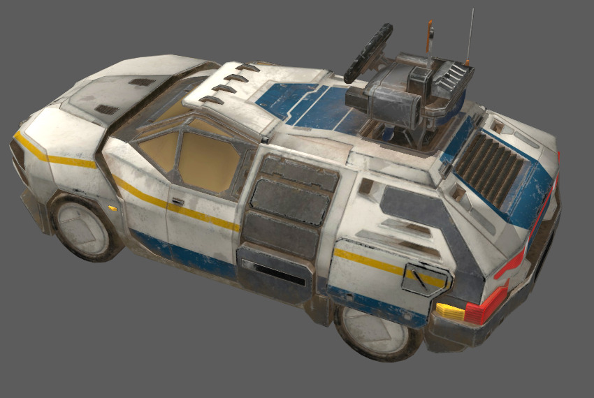 Next generation tanks armored vehicles radar vehicles Low-poly 3D model_2