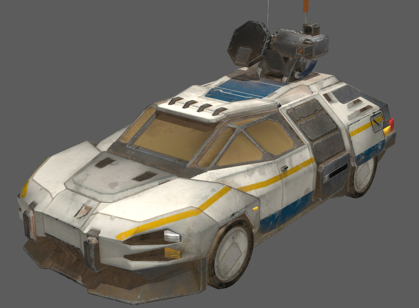 Next generation tanks armored vehicles radar vehicles Low-poly 3D model_3