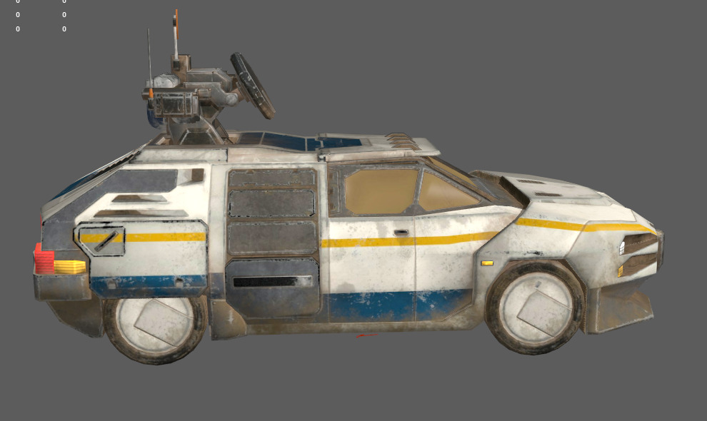 Next generation tanks armored vehicles radar vehicles Low-poly 3D model_1