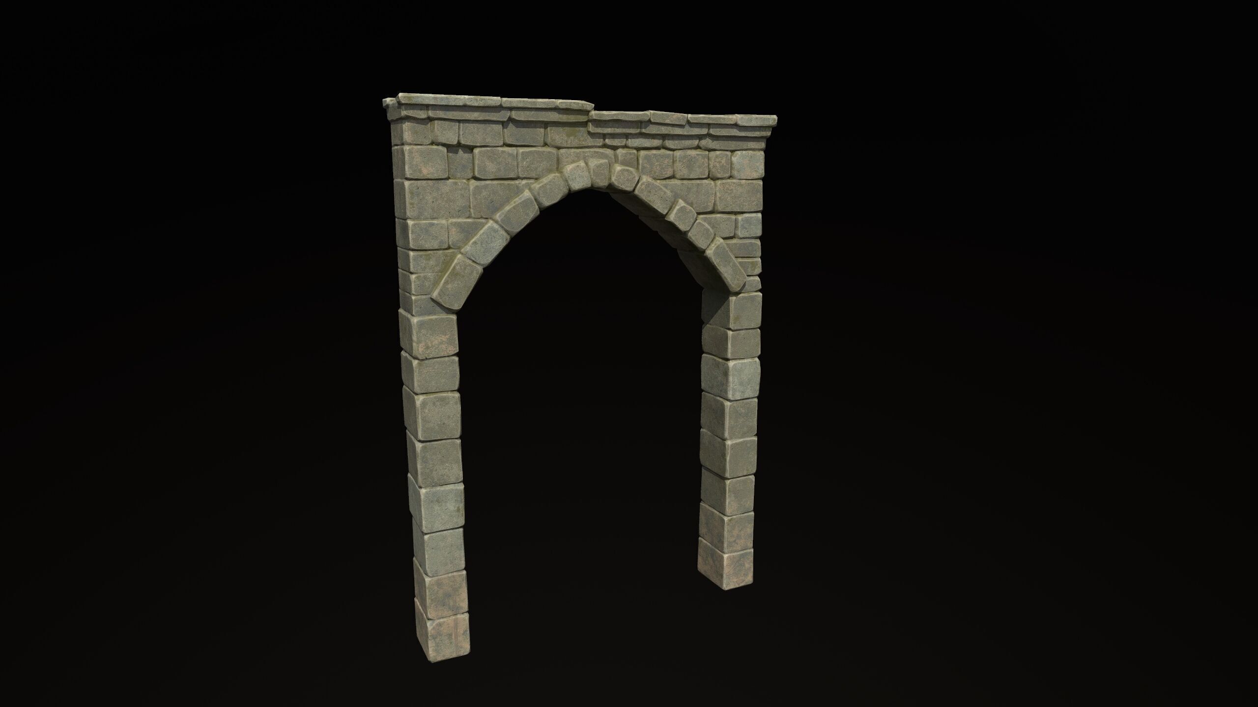 Architectural arches pottery pots bowls and pans Low-poly 3D model_3