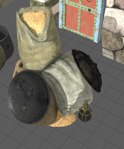 Architectural arches pottery pots bowls and pans Low-poly 3D model_8