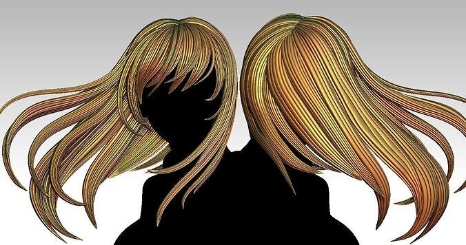 3D Hairstyles for girl V117 3D print model