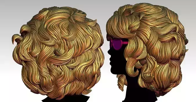 3D Hairstyles for girl V118 3D print model