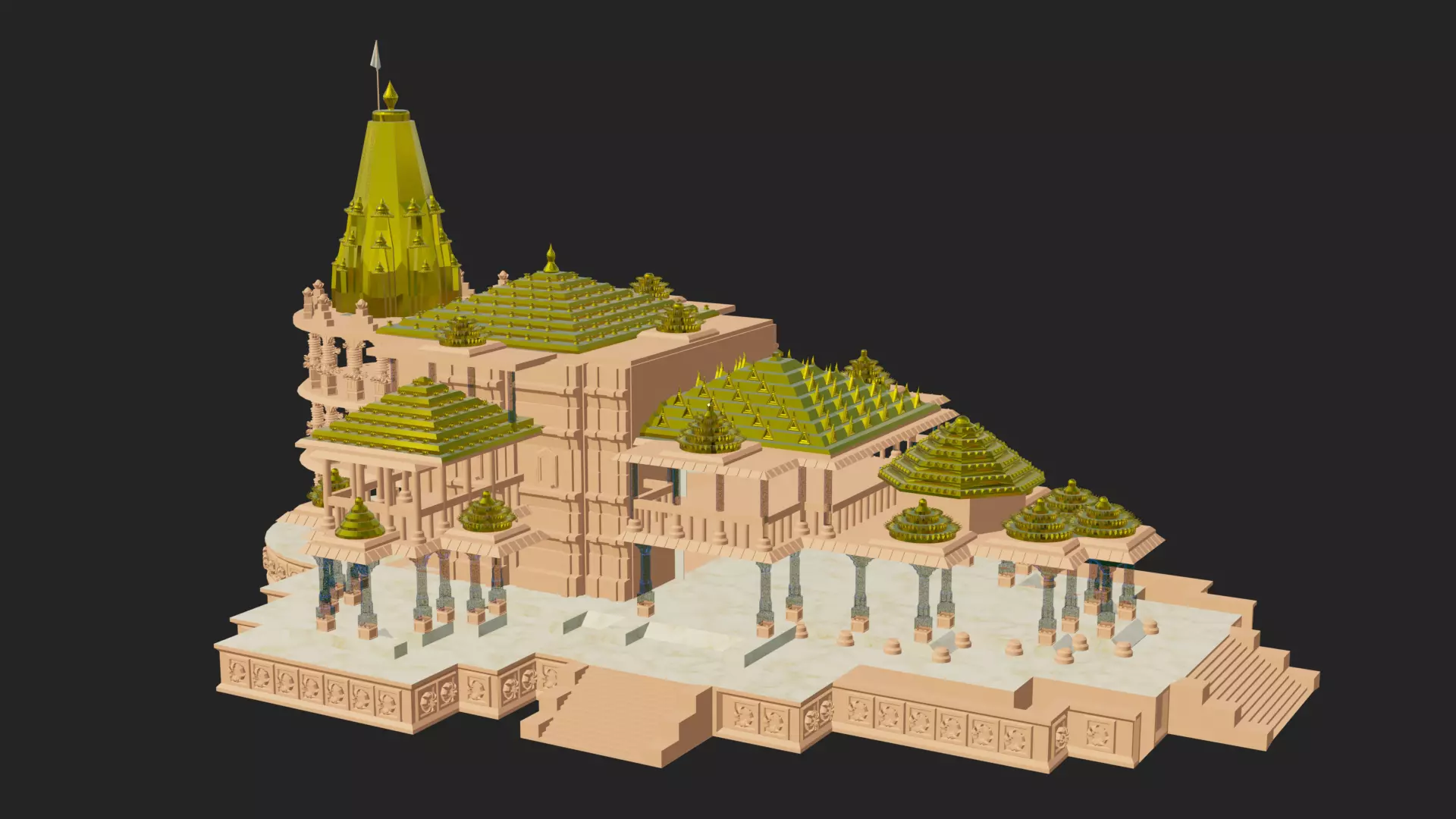 Ram Mandir 3D model_0