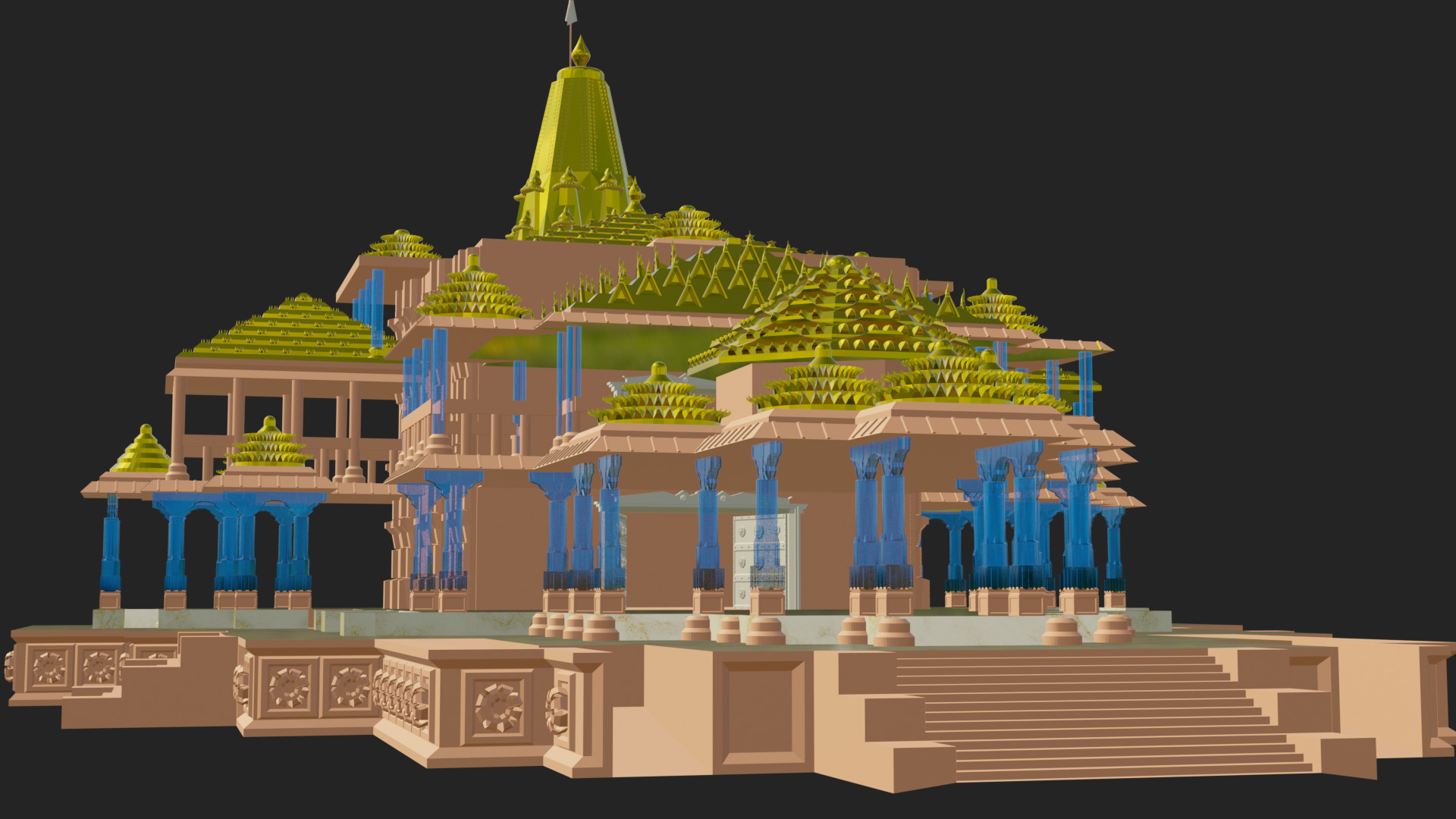 Ram Mandir 3D model_4