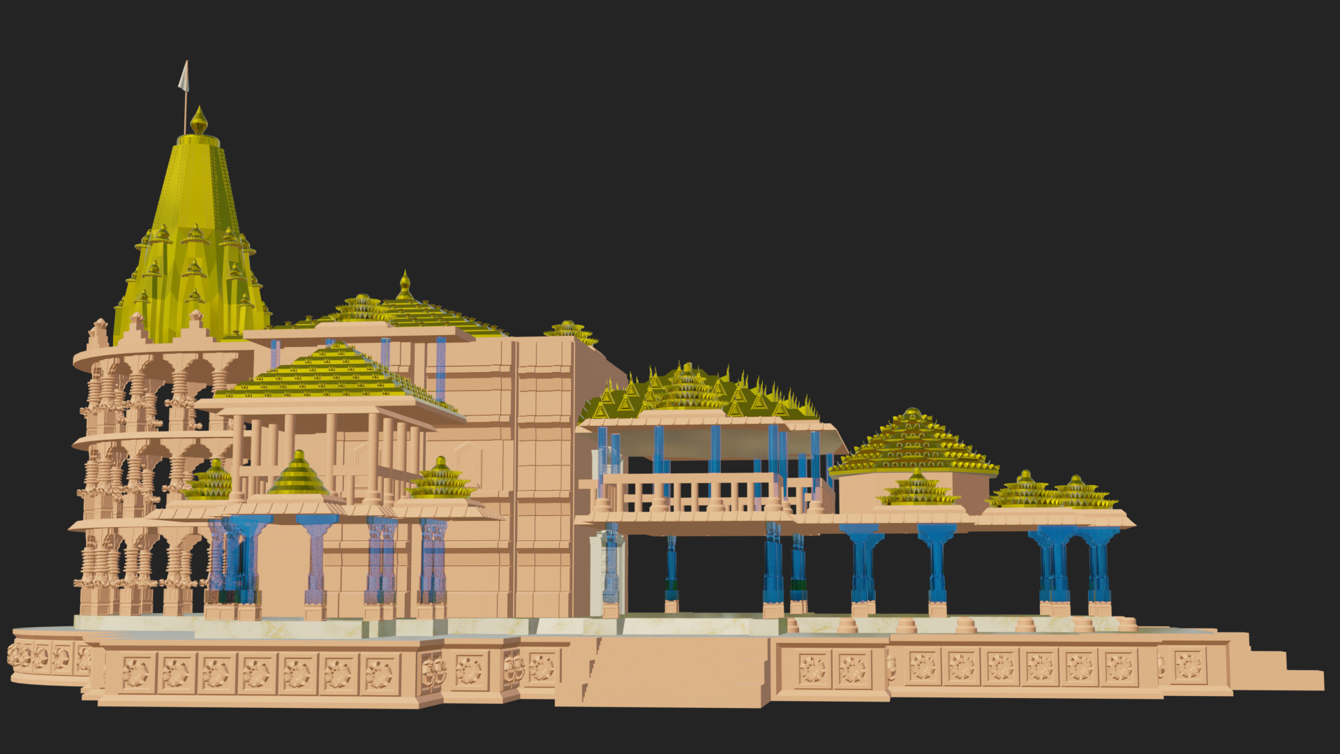 Ram Mandir 3D model_5