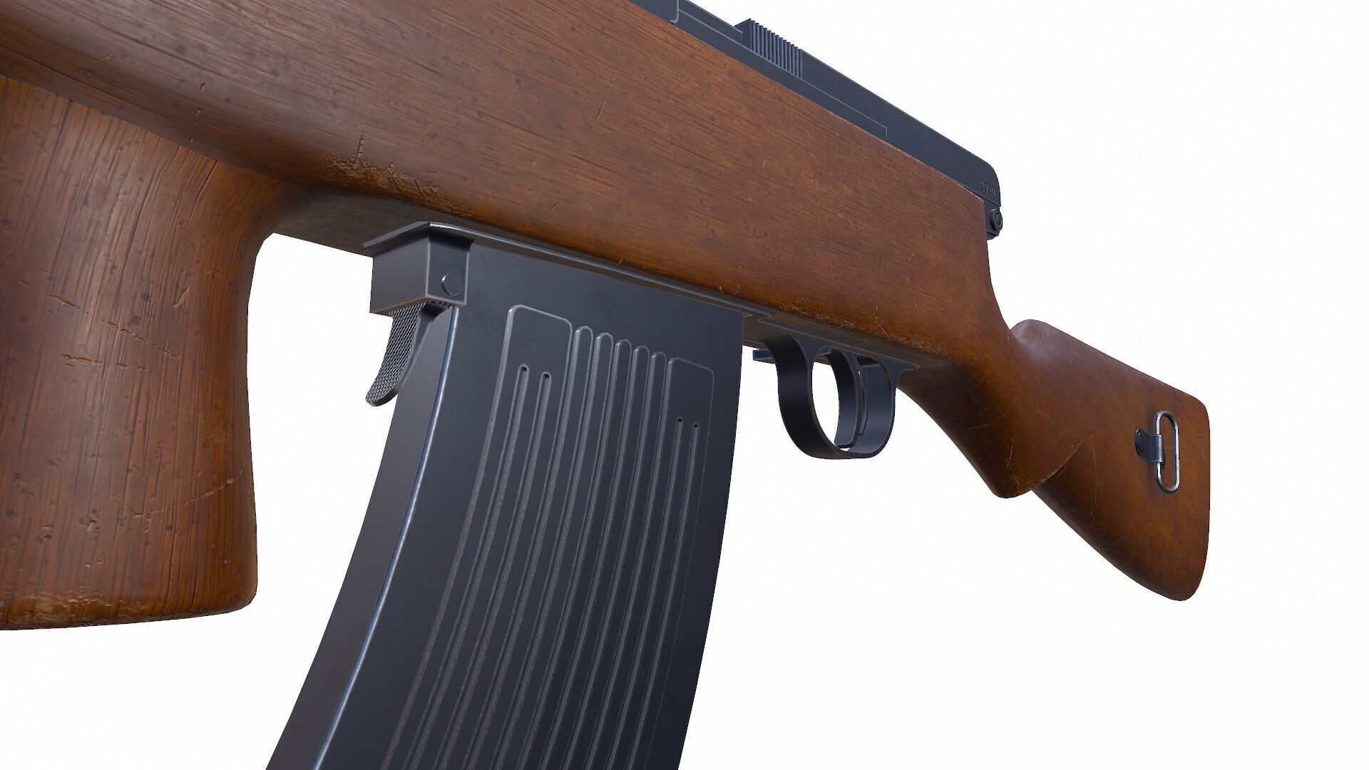 Fedorov Avtomat WW1 USSR Assault Rifle Low-poly PBR Low-poly 3D model_20