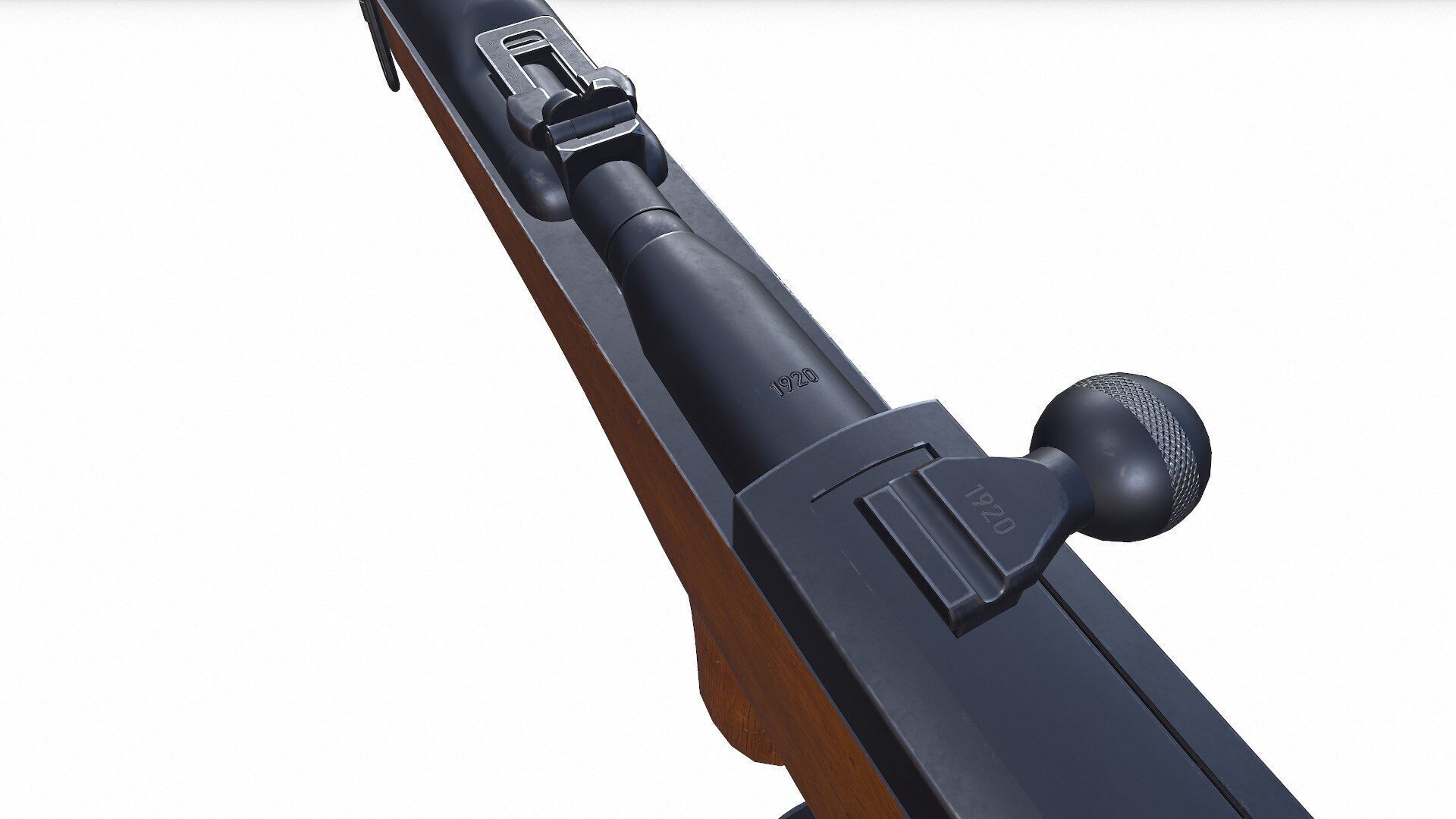 Fedorov Avtomat WW1 USSR Assault Rifle Low-poly PBR Low-poly 3D model_17