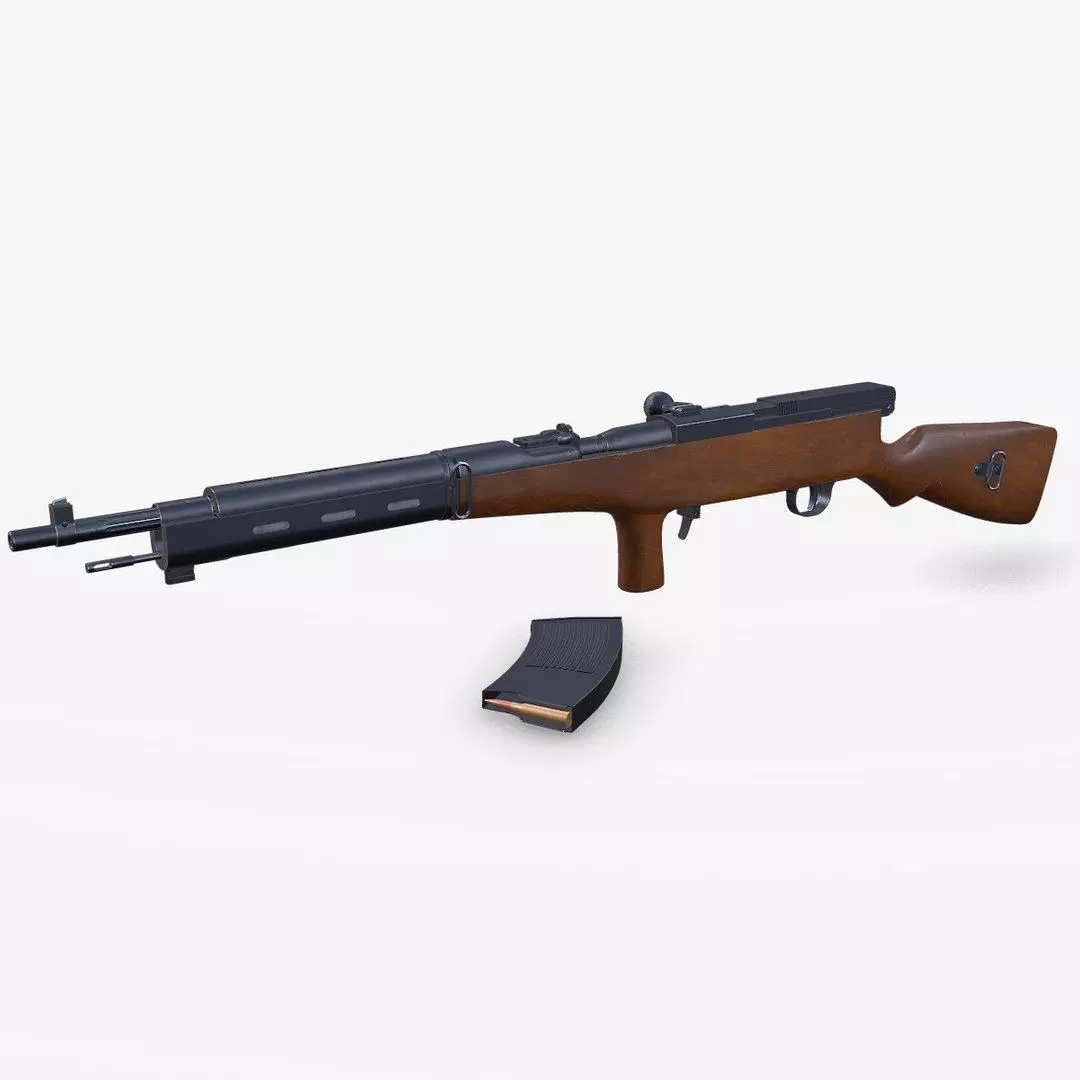 Fedorov Avtomat WW1 USSR Assault Rifle Low-poly PBR Low-poly 3D model_0
