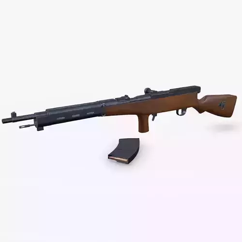 Fedorov Avtomat WW1 USSR Assault Rifle Low-poly PBR