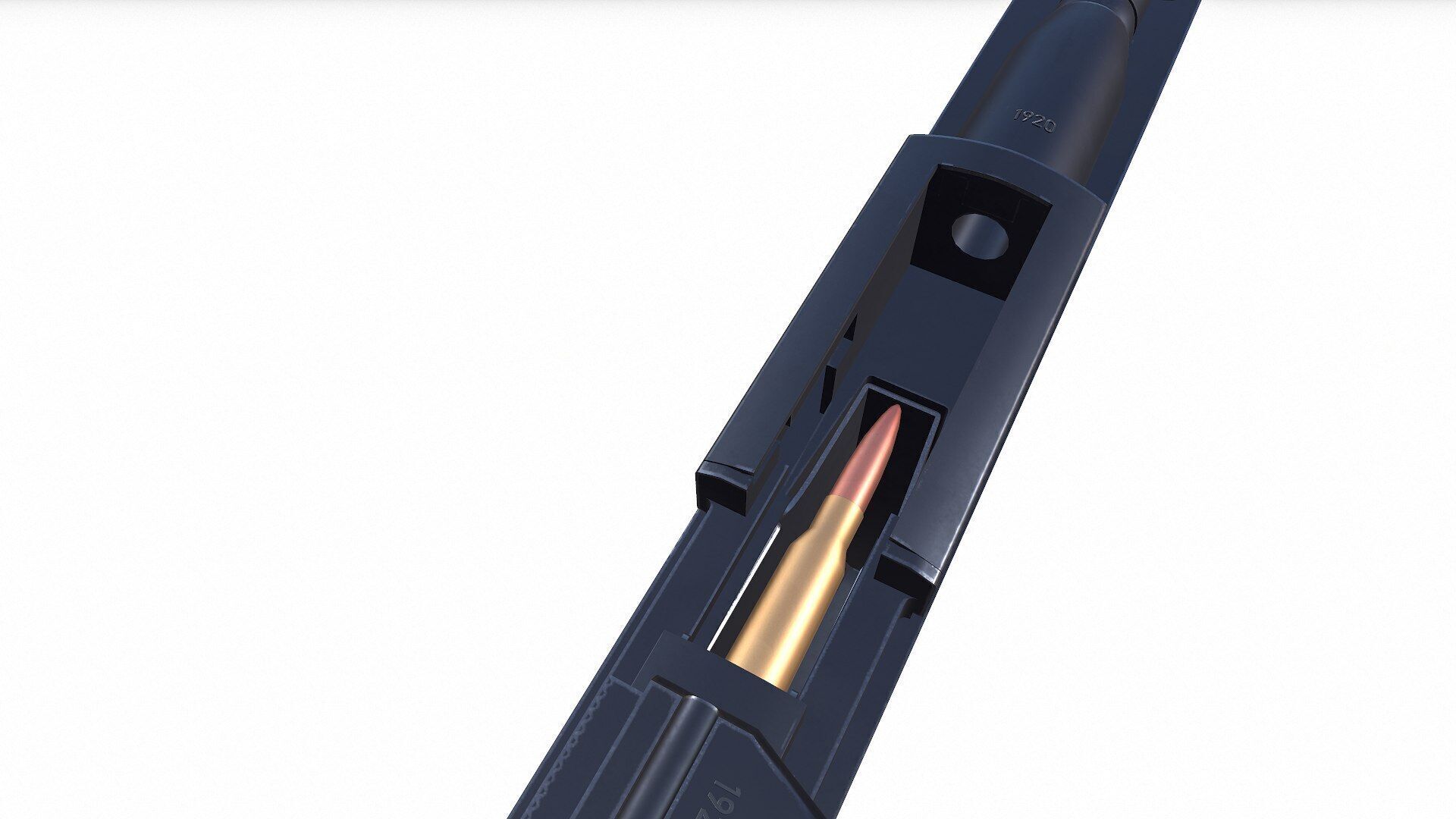 Fedorov Avtomat WW1 USSR Assault Rifle Low-poly PBR Low-poly 3D model_7