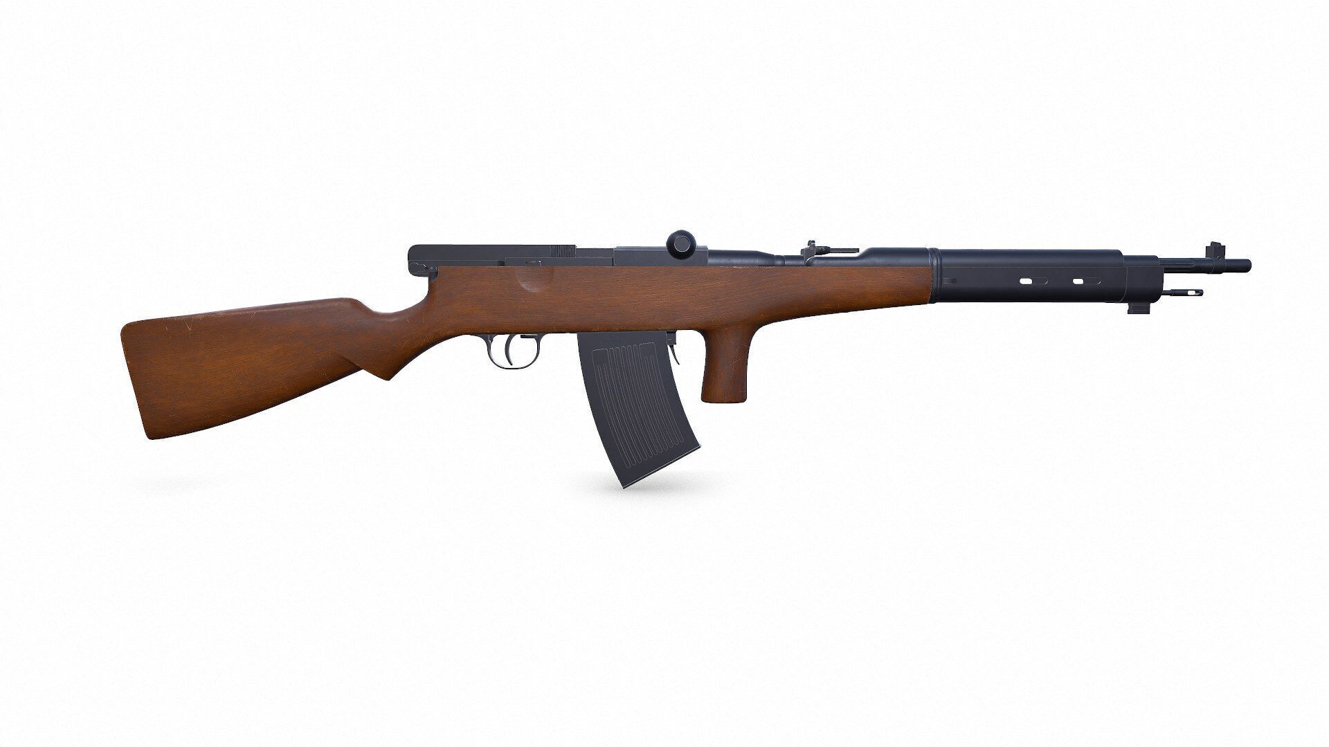 Fedorov Avtomat WW1 USSR Assault Rifle Low-poly PBR Low-poly 3D model_13