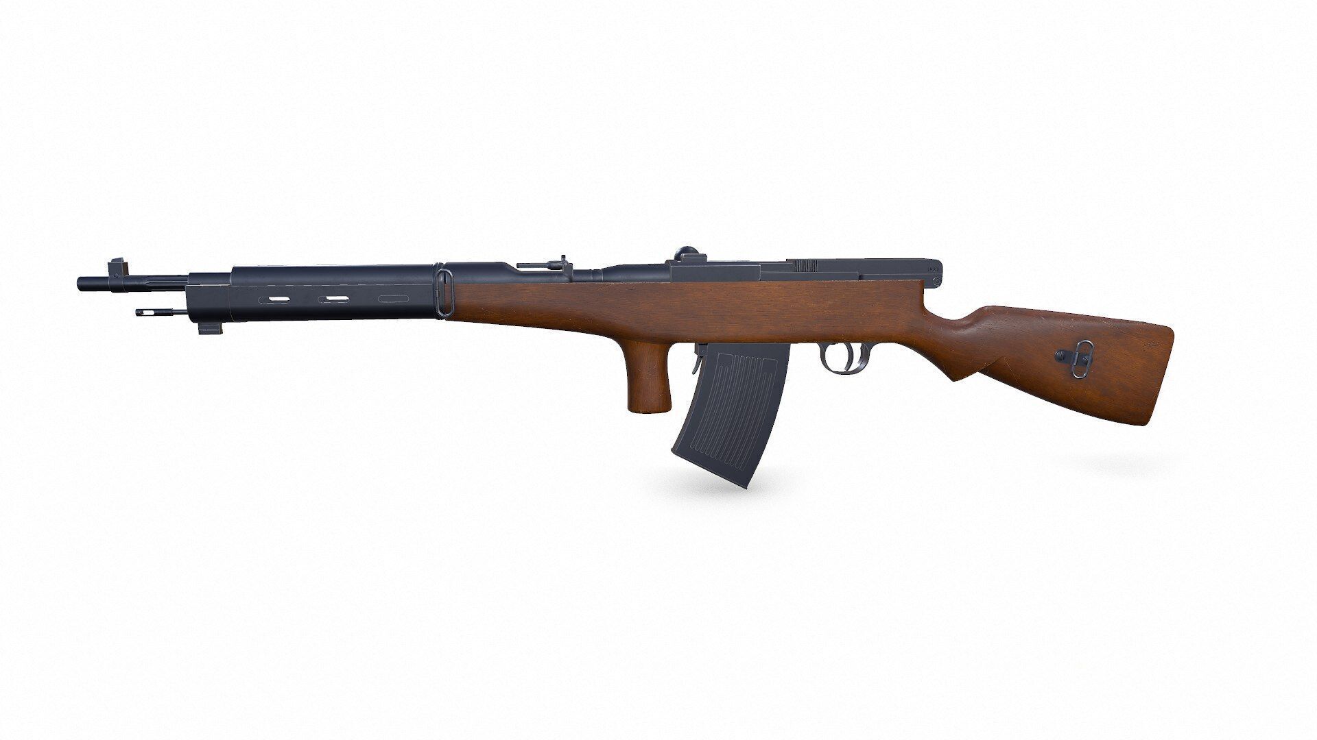 Fedorov Avtomat WW1 USSR Assault Rifle Low-poly PBR Low-poly 3D model_8