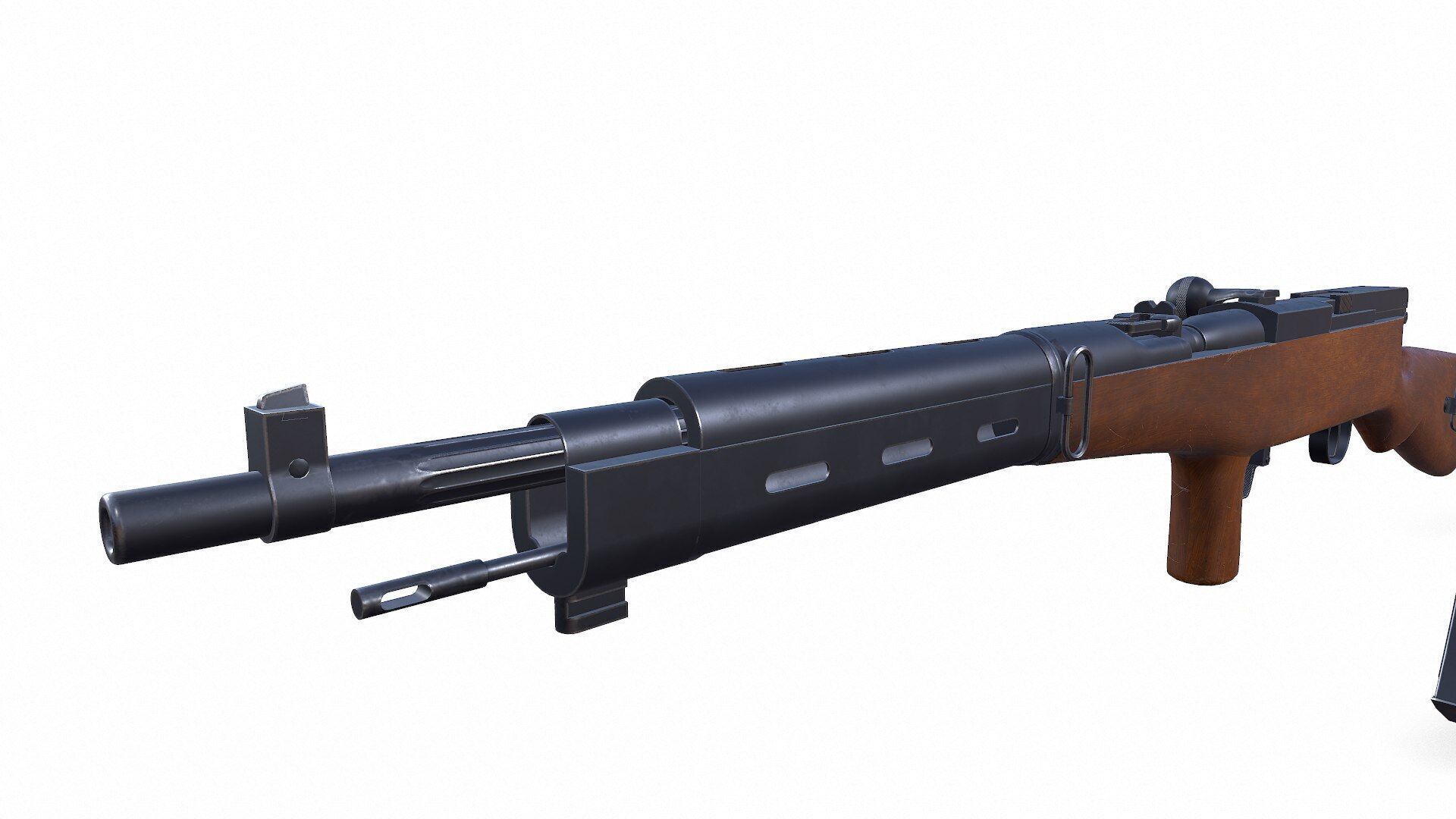 Fedorov Avtomat WW1 USSR Assault Rifle Low-poly PBR Low-poly 3D model_23