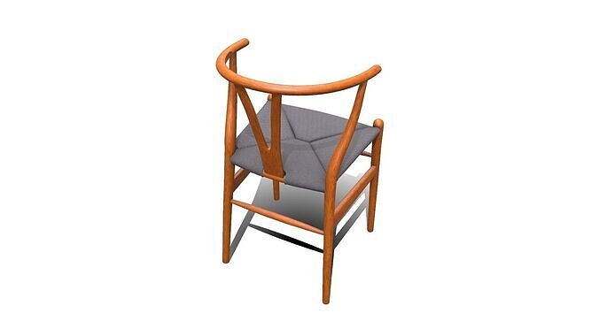 Wishbone Chair PBR Low-poly 3D model 6