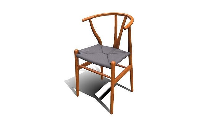 Wishbone Chair PBR Low-poly 3D model 2